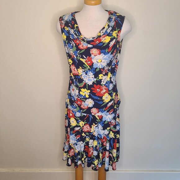 Chaps Floral Sleeveless Top and Skirt Set - Picture 1 of 9